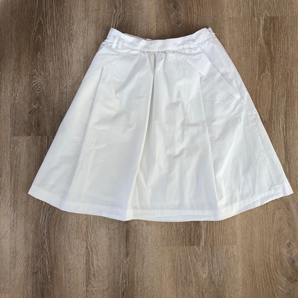Anthropologie Odille white skirt with pockets 6